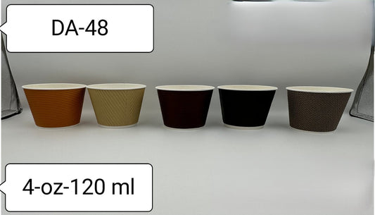 GOBELETS EN CARTON ONDULE | Couleur aléatoire | PACK DE 25 PCS