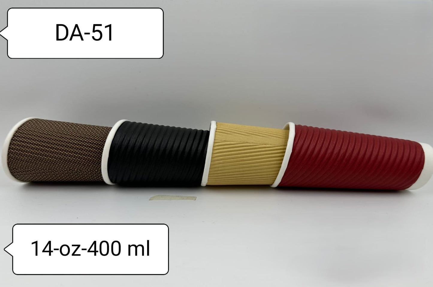 GOBELETS EN CARTON ONDULE  |  Couleur aléatoire | PACK DE  25 PCS