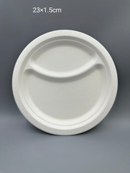 ASSIETTE COMPARTIMENTEES EN FIBRE DE BAMBOU| Gamme professionnelle |pack de 300pcs