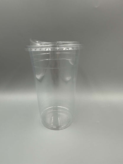 GOBELETS SOLIDES TRANSPARENTS |Boissons froides & milkshakes avec couvercle | Pack de 50