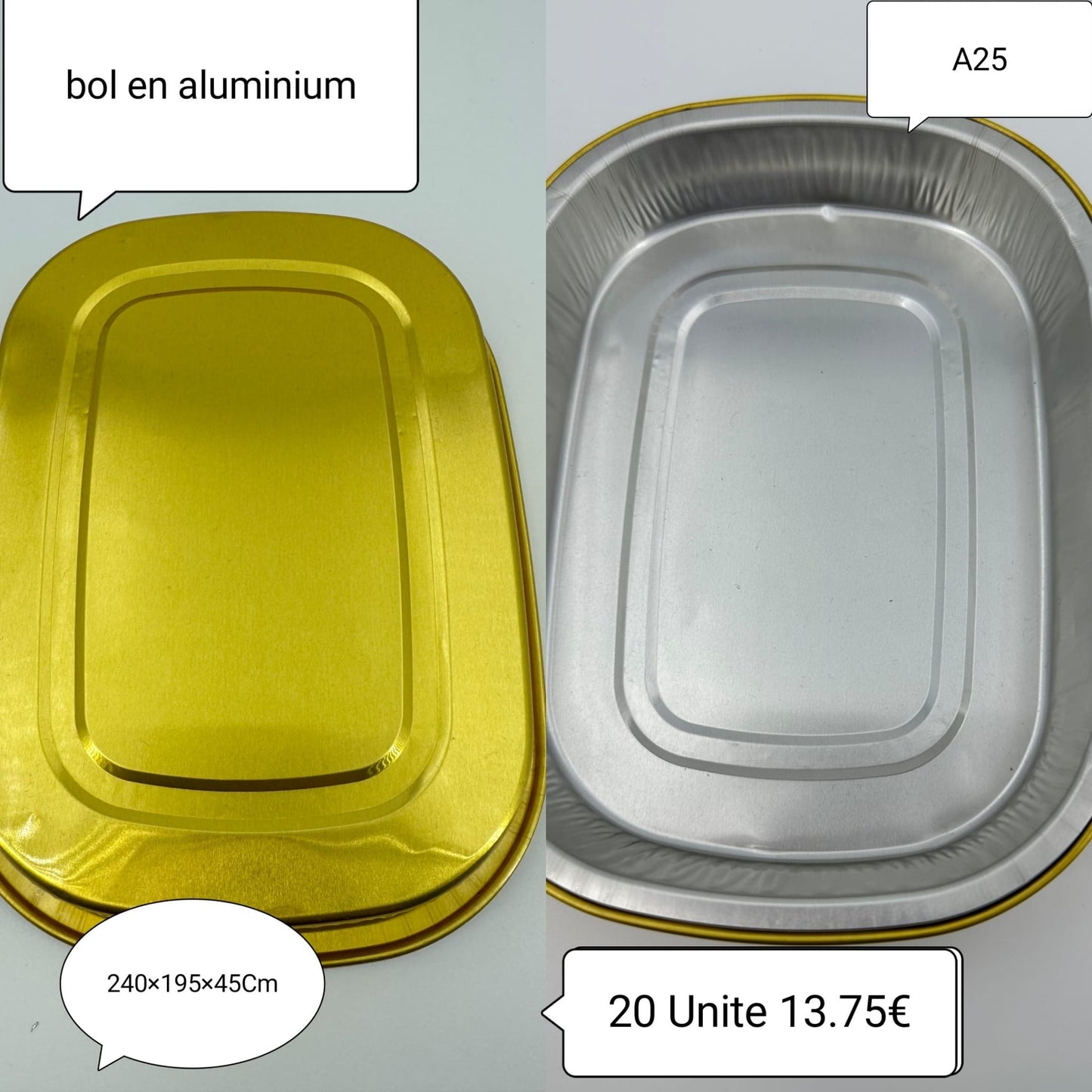 BARQUETTE RECTANGULAIRES AVEC COUVERCLE |GAMME PREMIUM