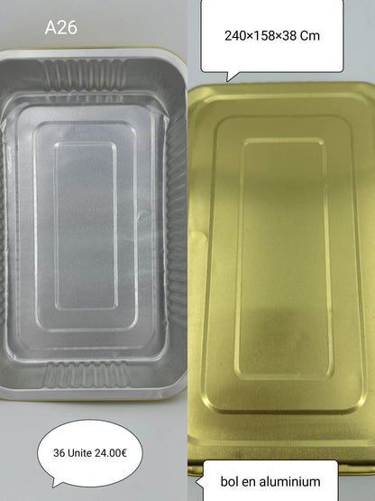 BARQUETTE RECTANGULAIRES AVEC COUVERCLE |GAMME PREMIUM