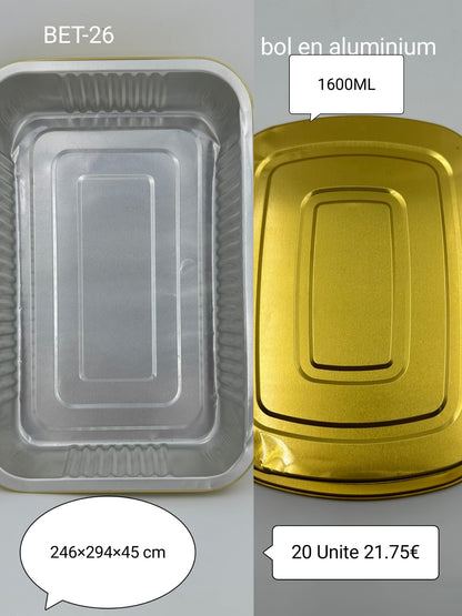 BARQUETTE RECTANGULAIRES AVEC COUVERCLE |GAMME PREMIUM