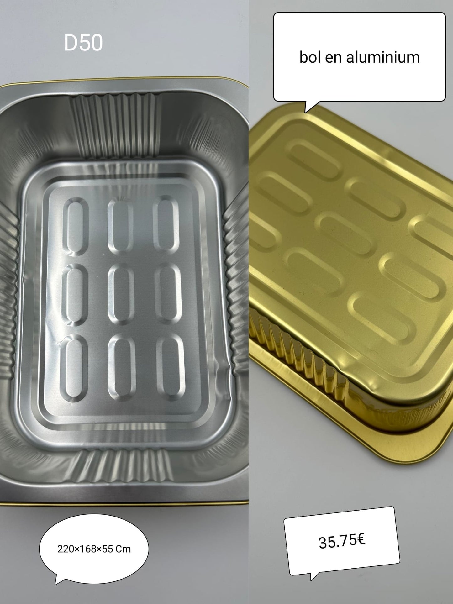 BARQUETTE RECTANGULAIRES AVEC COUVERCLE |GAMME PREMIUM