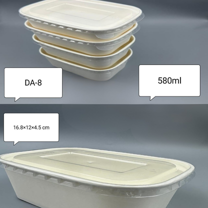 ASSIETTE DE DESSERTS-SALADES EN BAMBOU AVEC COUVERCLE PACK DE 300PCS