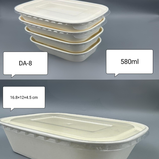 ASSIETTE DE DESSERTS-SALADES EN BAMBOU AVEC COUVERCLE PACK DE 300PCS