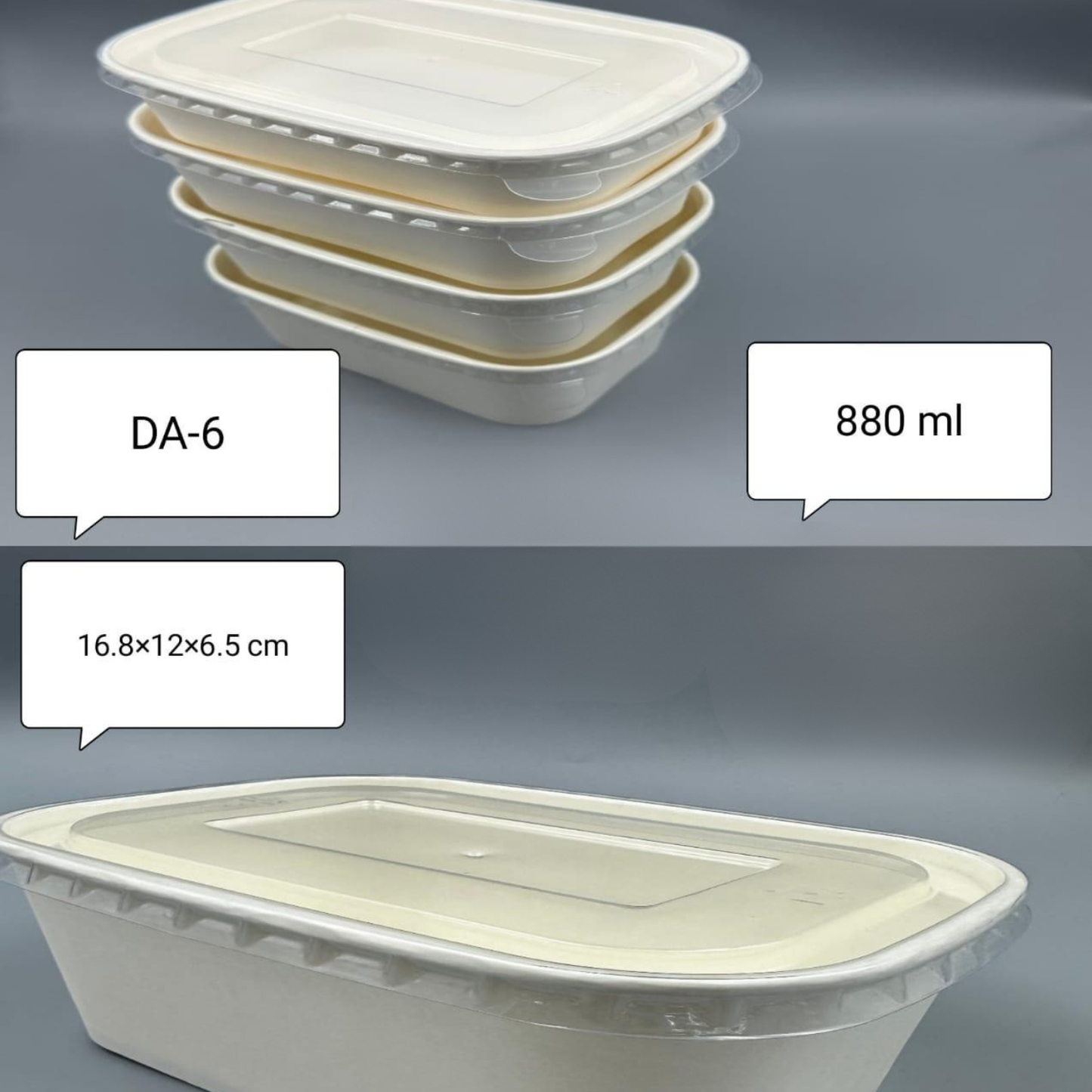 ASSIETTE DE DESSERTS-SALADES EN BAMBOU AVEC COUVERCLE PACK DE 300PCS