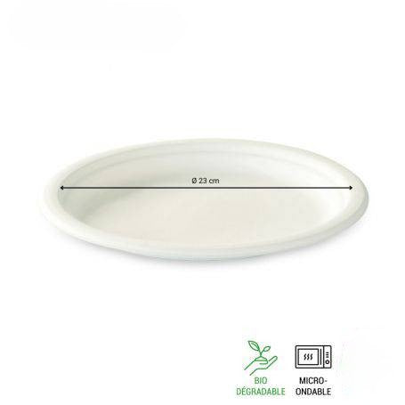 ASSIETTE COMPARTIMENTEES EN FIBRE DE BAMBOU| Gamme professionnelle |pack de 300pcs
