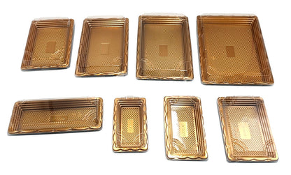 Plateaux pâtisserie avec couvercle transparent pack de 50 pcs