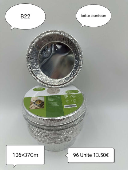 BARQUETTES RONDES EN ALUMINIUM 96 pcs