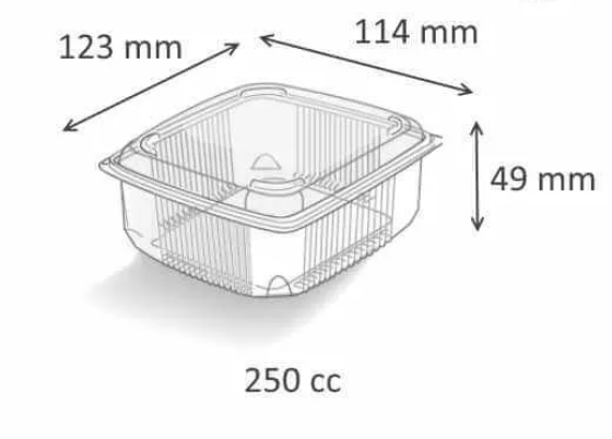BARQUETTES TRANSPARENTS AVEC CHARNIERE PACK DE 1000PCS