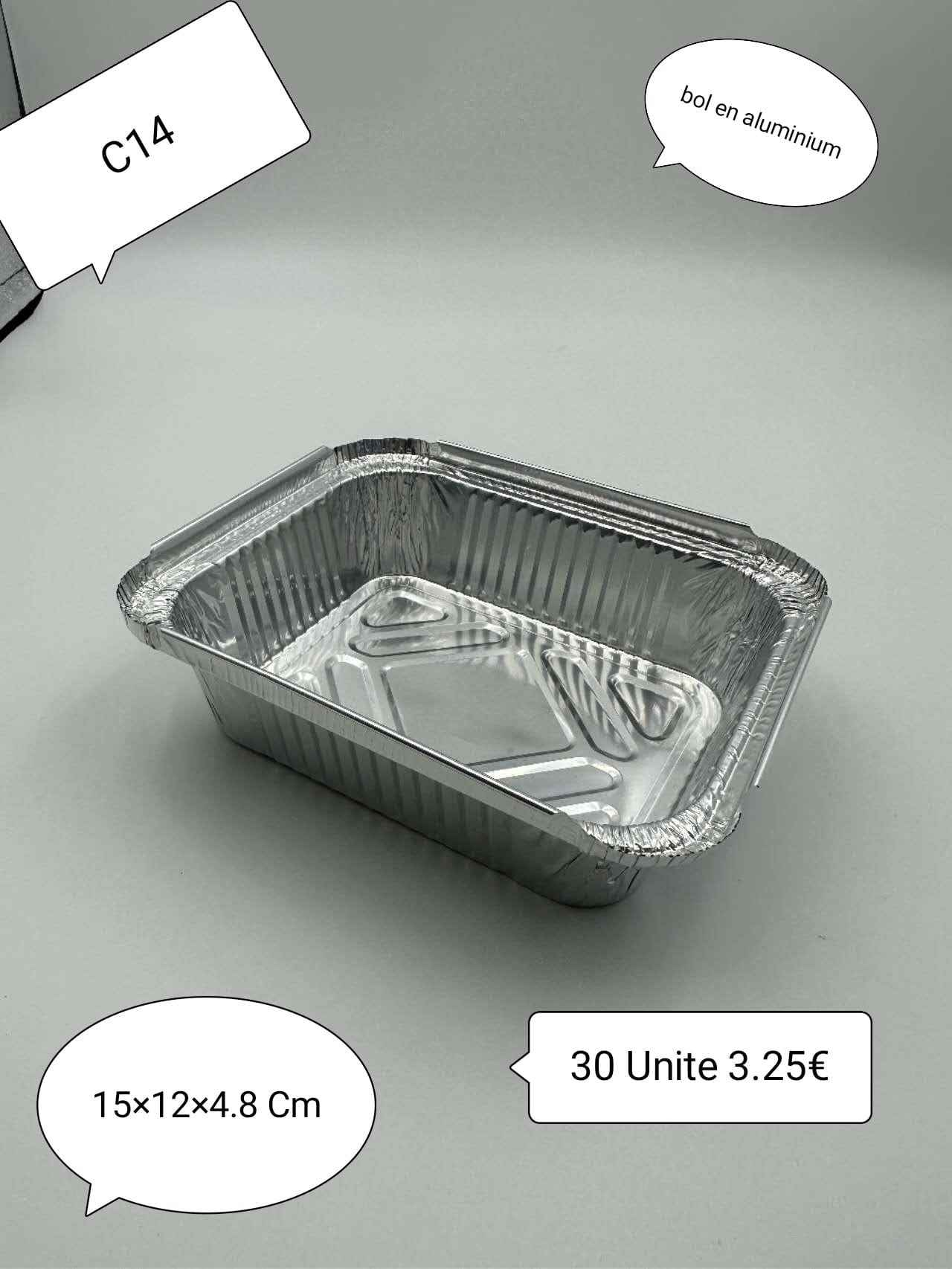 BARQUETTES RECTANGULAIRES EN ALUMINIUM