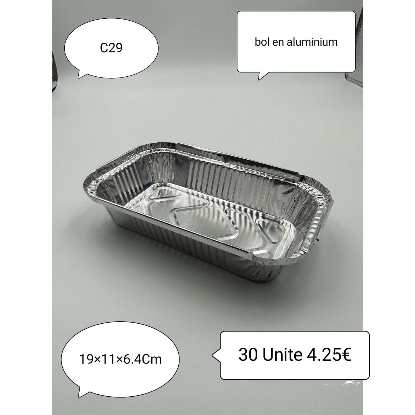 BARQUETTES RECTANGULAIRES EN ALUMINIUM