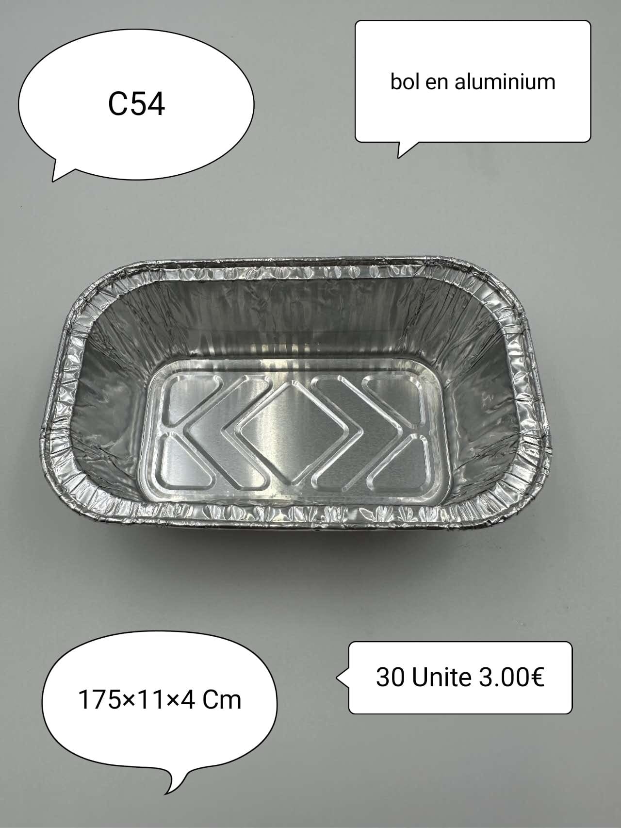 BARQUETTES RECTANGULAIRES EN ALUMINIUM