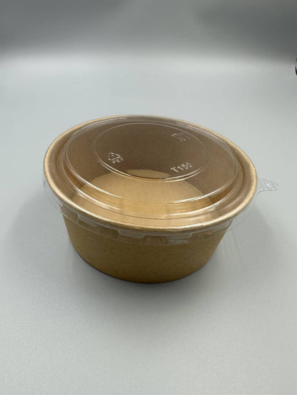 BOLS SALADIER KRAFT AVEC COUVERCLE  PACK DE 600PCS
