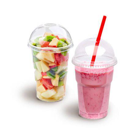 GOBELETS SOLIDES TRANSPARENTS |Boissons froides & milkshakes avec couvercle | Pack de 50